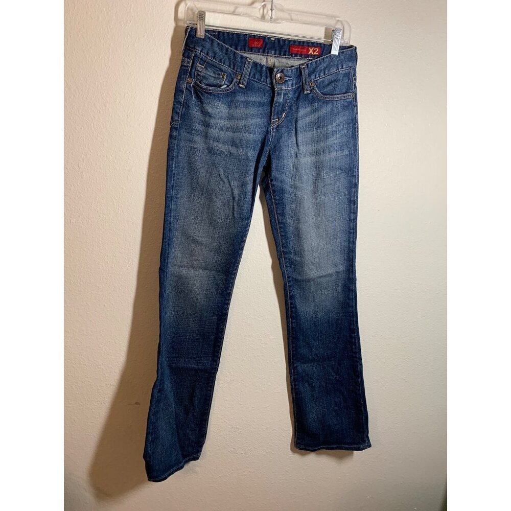 X2 Quality Denim Blue Jeans Womens Size 2 Long AD1